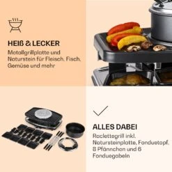 Entrecote 2-in-1 Raclettegrill & Fondue Naturstein 1100W 8 Personen -Haushaltsgeräte Store 10022268 de 0005 logo