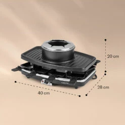 Entrecote 2-in-1 Raclettegrill & Fondue Naturstein 1100W 8 Personen -Haushaltsgeräte Store 10022268 yy 0006 logo