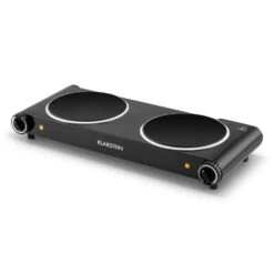 Captain Cook² Doppel-Kochplatte Infrarot 2400W Edelstahl Schwarz -Haushaltsgeräte Store 10027877 yy 0006 titel Klarstein Captain Cook Doppel Kochplatte