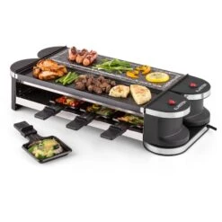 Tenderloin 50/50 Raclette-Grill 1200W 8 Personen Naturstein & Grill -Haushaltsgeräte Store 10028578 yy 0007 logo 07 Klarstein Tenderloin Raclette Grill