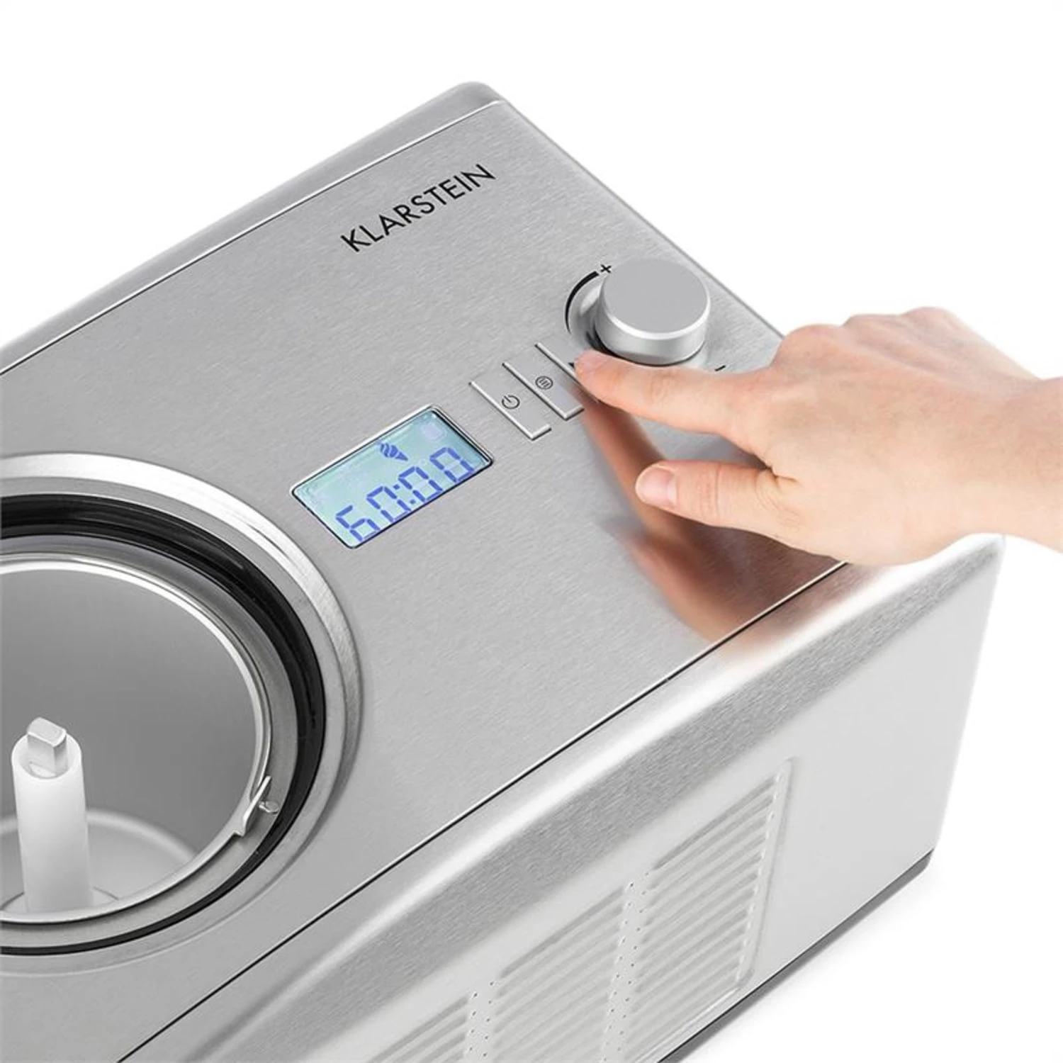 Yo & Yummy 2-in-1 Eiscremebereiter & Yoghurt Maker 150W 1,5l Edelstahl 6 Yo & Yummy 2-in-1 Eiscremebereiter & Yoghurt Maker 150W 1,5l Edelstahl – Bild 4