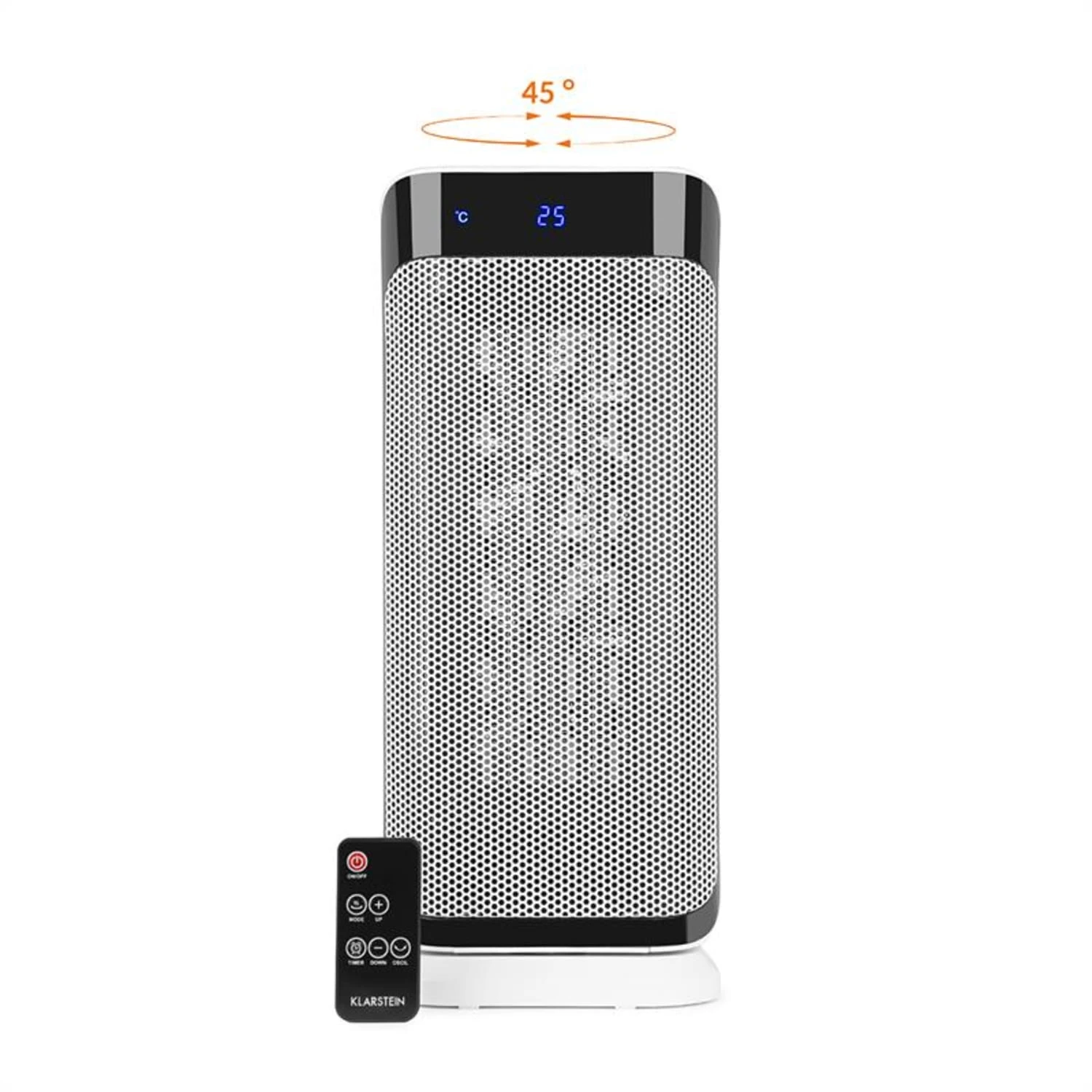 Chaval Heizturm 2.000 W Thermostat Timer Fernbedienung Weiß 5 Chaval Heizturm 2.000 W Thermostat Timer Fernbedienung Weiß – Bild 3