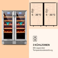 Vinovilla 42 Twin Built-In Duo Weinkühlschrank 2 Zonen 126l 42 Fl Glas -Haushaltsgeräte Store 10032032 de 0004 logo