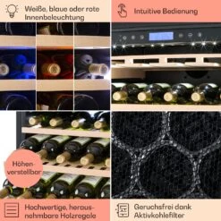 Vinovilla Grande 165 Built-in Uno Weinkühlschrank 425l 165Fl. Glastür -Haushaltsgeräte Store 10032033 de 0005 usp