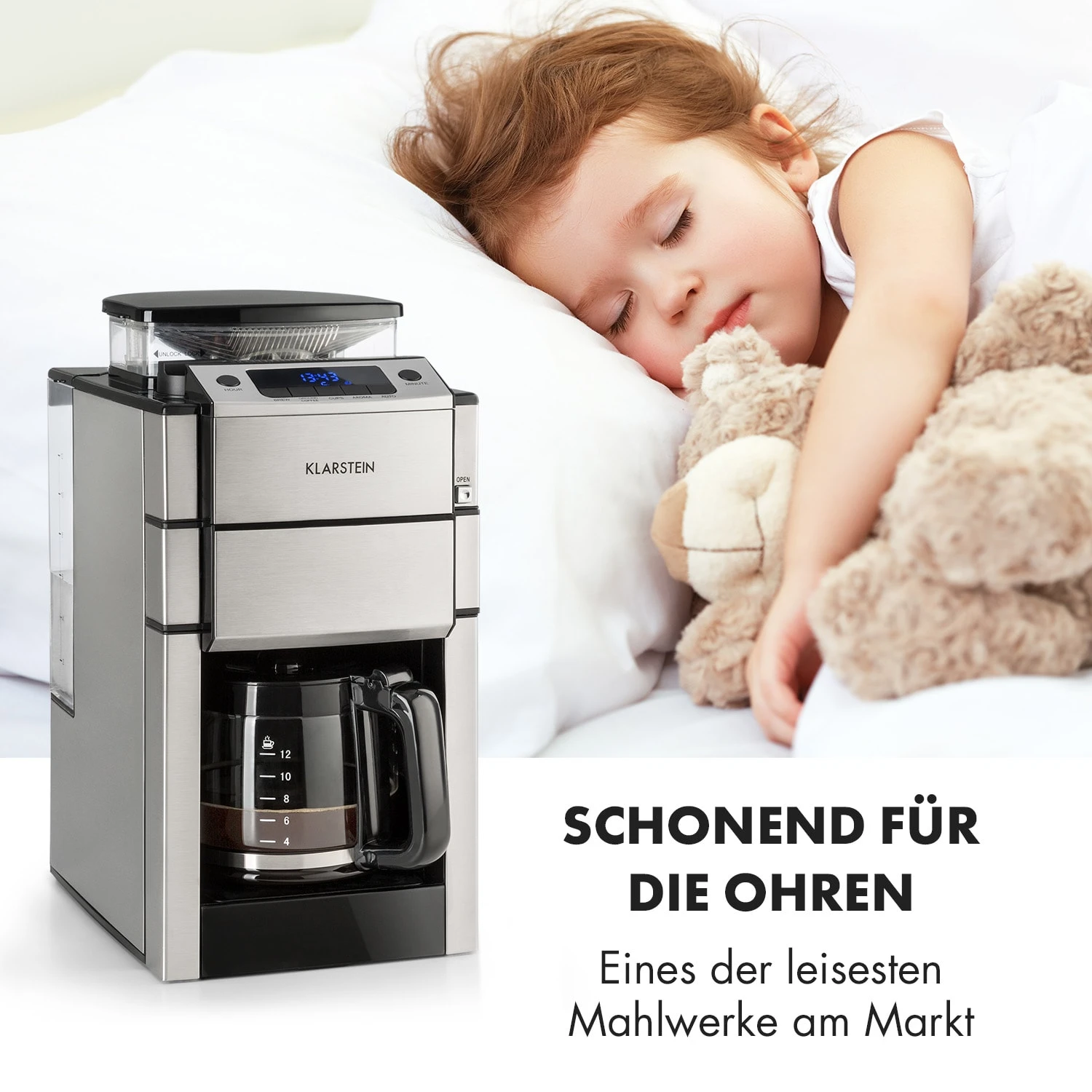 Aromatica X Kaffeemaschine Mahlwerk Glaskanne Aroma+ Edelstahl 9 Aromatica X Kaffeemaschine Mahlwerk Glaskanne Aroma+ Edelstahl – Bild 7
