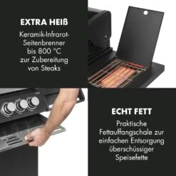 Highgrade 4 IB Gasgrill 6 Brenner 19,8 KW 71x46cm Grill Edelstahl -Haushaltsgeräte Store 10032580 de 0009 logo