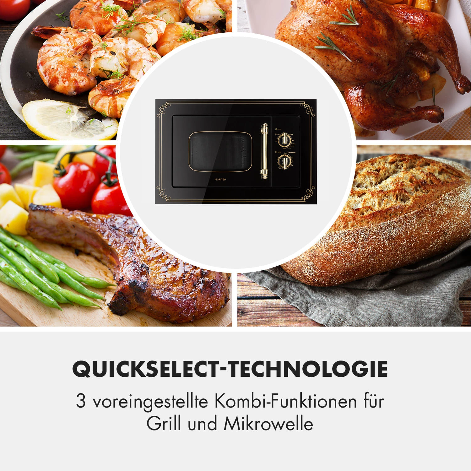 Victoria 20 Einbau-Mikrowelle, 20 L, 800 W, Grill: 1000 W, Schwarz 8 Victoria 20 Einbau-Mikrowelle, 20 L, 800 W, Grill: 1000 W, Schwarz – Bild 6