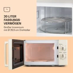 Caroline Mikrowellen-Grill 20 Ltr 700 W / 1000 W Ø 25,5cm Retro -Haushaltsgeräte Store 10032641 de 0003 logo