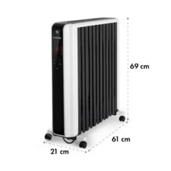 Thermaxx 2500 Ölradiator 2500W 5-35° C 24h-Timer Weiß/schwarz -Haushaltsgeräte Store 10032775 yy 0010 logo Klarstein Thermaxx 2500 oelradiator weiss schwarz