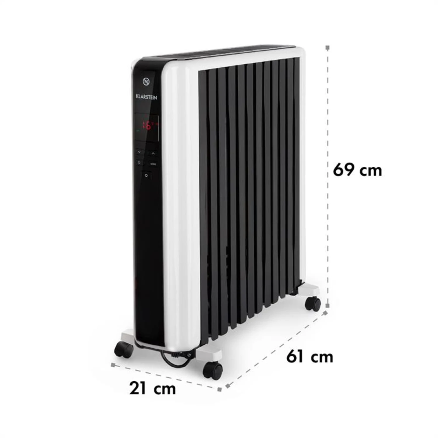 Thermaxx 2500 Ölradiator 2500W 5-35° C 24h-Timer Weiß/schwarz – Bild 10