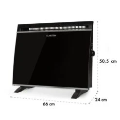 Gotland Glaskonvektor 600, 900 Und 1500W Standgerät Schwarz -Haushaltsgeräte Store 10032867 yy 0008 logo Klarstein Gotland Glaskonvektor schwarz