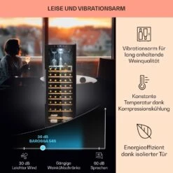Barossa 54 Uno Weinkühlschrank 155 L 54 Flaschen Glastür Touch LED 13 Barossa 54 Uno Weinkühlschrank 155 L 54 Flaschen Glastür Touch LED -Haushaltsgeräte Store 10032925 de 0004 usp