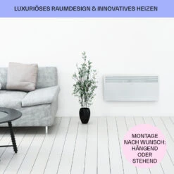 Hot Spot Slimcurve Heizgerät 80x40cm 40m² 2000W 5-40°C LED IP24 Weiß -Haushaltsgeräte Store 10033016 de 0007 usp