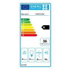 Kronleuchter L Inselabzugshaube 60cm Abluft: 590m³/h LED Touch Glas -Haushaltsgeräte Store 10033106 energy label