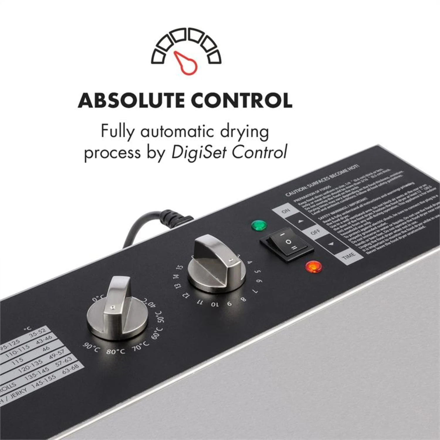 Master Jerky 16 Dörrautomat 1500W 40-90 °C 15h-Timer Edelstahl 4 Master Jerky 16 Dörrautomat 1500W 40-90 °C 15h-Timer Edelstahl – Bild 2