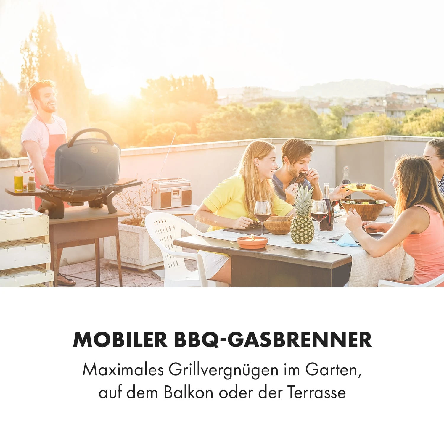 Parforce Duo Gasgrill 2 Brenner 4,4kW 15000BTU 300°C Grau 4 Parforce Duo Gasgrill 2 Brenner 4,4kW 15000BTU 300°C Grau – Bild 2