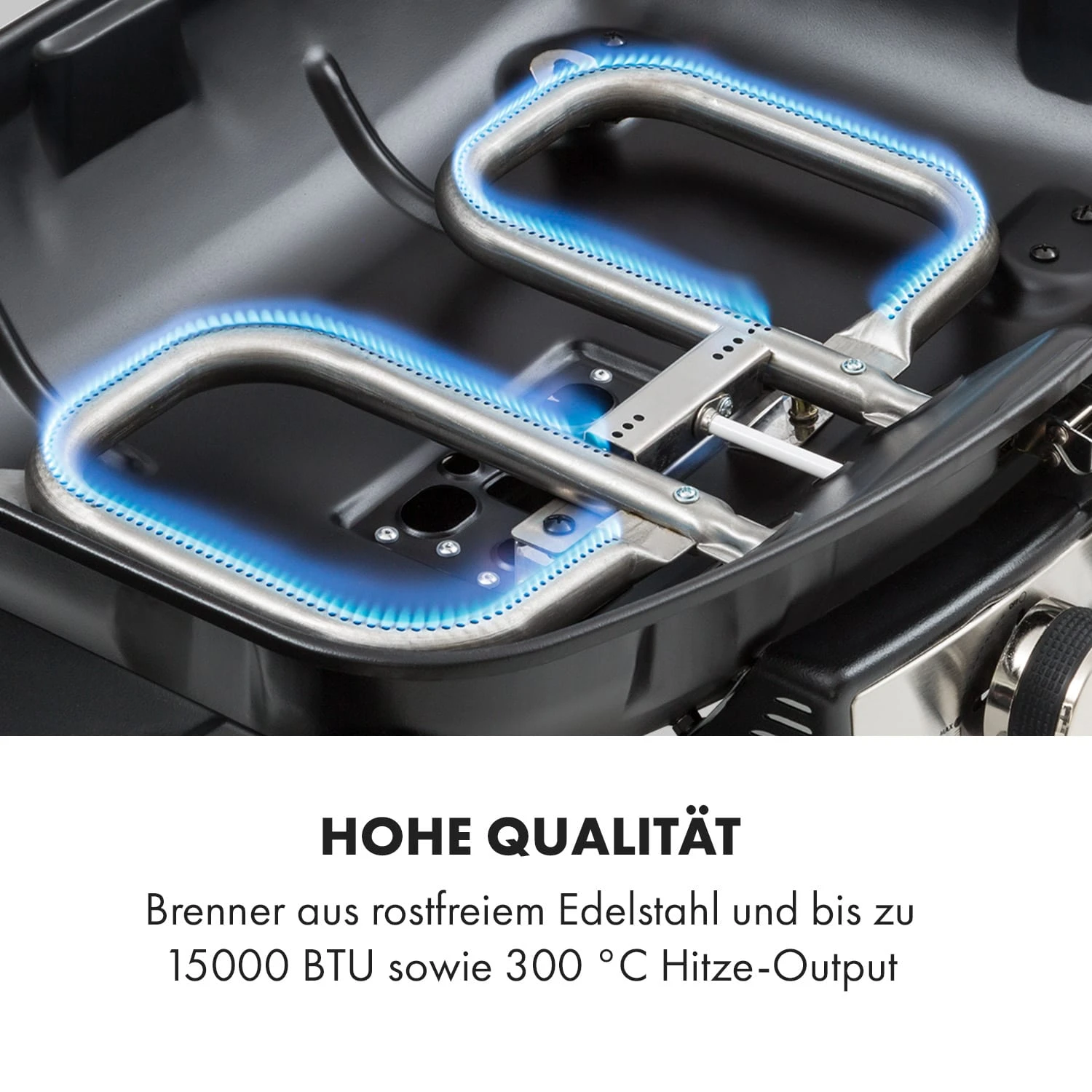 Parforce Duo Gasgrill 2 Brenner 4,4kW 15000BTU 300°C Grau 7 Parforce Duo Gasgrill 2 Brenner 4,4kW 15000BTU 300°C Grau – Bild 5