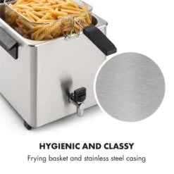 Family Fry Fritteuse 3000W Oil Drain Technology Edelstahl Silber 17 Family Fry Fritteuse 3000W Oil Drain Technology Edelstahl Silber -Haushaltsgeräte Store 10033342 yy 0008 logo Klarstein Family Fry Fritteuse 3000W silber
