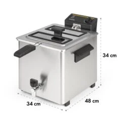 Family Fry Fritteuse 3000W Oil Drain Technology Edelstahl Silber 19 Family Fry Fritteuse 3000W Oil Drain Technology Edelstahl Silber -Haushaltsgeräte Store 10033342 yy 0010 logo Klarstein Family Fry Fritteuse 3000W silber