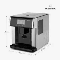Eiszeit Eiswürfelmaschine Edelstahl 3 Eiswürfelgrößen Silber -Haushaltsgeräte Store 10033478 yy 0011 dimensions