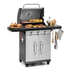 Gazooka 3.0T BBQ Grill 3x3kW Brenner 4 Rollen Edelstahl
