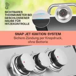 Tomahawk 3.1 S Gasgrill 3x3,6kW Brenner+2,7 KW 60x45cm Grill Edelstahl 13 Tomahawk 3.1 S Gasgrill 3x3,6kW Brenner+2,7 KW 60x45cm Grill Edelstahl -Haushaltsgeräte Store 10033567 de 0004 usp