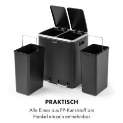 Trash Gordon Treteimer 30L / 2x15L Geräuschlos PP Edelstahl Schwarz 12 Trash Gordon Treteimer 30L / 2x15L Geräuschlos PP Edelstahl Schwarz -Haushaltsgeräte Store 10033721 de 0005 logo