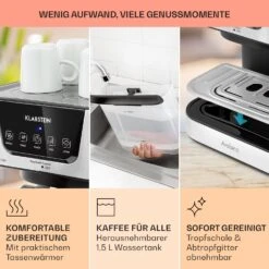 Arabica Espressomaschine 1050W 15 Bar 1,5l Touch-Bedienfeld Edelstahl 15 Arabica Espressomaschine 1050W 15 Bar 1,5l Touch-Bedienfeld Edelstahl -Haushaltsgeräte Store 10033729 de 0006 usp