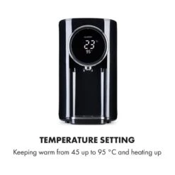 Hot Spring Plus Heißwasserspender 5l Edelstahl-Wassertank 45-95 °C 15 Hot Spring Plus Heißwasserspender 5l Edelstahl-Wassertank 45-95 °C -Haushaltsgeräte Store 10033753 yy 0006 logo Klarstein Hot Spring Heisswasserspender schwarz
