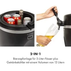 Tap2Go Mobile 2-in1 Bierzapfanlage Mit Getränkekühler 5l/13l Schwarz -Haushaltsgeräte Store 10034006 de 0003 logo