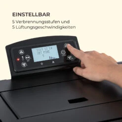 Energiewende Pelletofen 5/10 KW 5 Stufen Timer 18kg 250m³ Fernbedienung Schwarz -Haushaltsgeräte Store 10034153 de 0007 logo