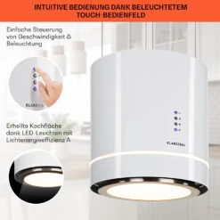 Tron Ambience Inselabzugshaube Ø38cm Umluft 540m³/h LED Weiß -Haushaltsgeräte Store 10034214 de 0004 usp