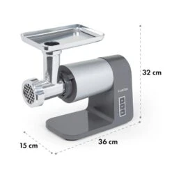 Mett Max Elektrischer Fleischwolf 600W Kupfermotor Aluminium 17 Mett Max Elektrischer Fleischwolf 600W Kupfermotor Aluminium -Haushaltsgeräte Store 10034244 yy 0008 logo Klarstein Mett Max elektrischer Fleischwolf grau