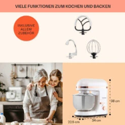 Bella Elegance Küchenmaschine 2000W/2,7PS/5,2 Ltr Edelstahl BPA-frei 13 Bella Elegance Küchenmaschine 2000W/2,7PS/5,2 Ltr Edelstahl BPA-frei -Haushaltsgeräte Store 10034365 de 0005 usp