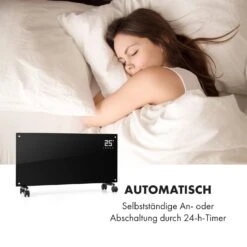 Bornholm Smart Konvektions-Heizgerät | 2000 W | SmartHeat Design: WiFi-Verbindung | LED-Display | 24-h-Timer | 2 Heizstufen: 1000 / 2000 W | IP24: Spritzwassergeschützt | Fernbedienung | Standgerät -Haushaltsgeräte Store 10034391 de 0004 logo