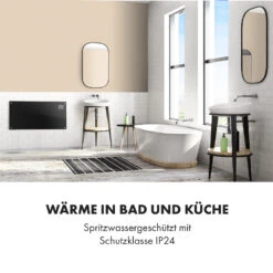 Bornholm Smart Konvektions-Heizgerät | 2000 W | SmartHeat Design: WiFi-Verbindung | LED-Display | 24-h-Timer | 2 Heizstufen: 1000 / 2000 W | IP24: Spritzwassergeschützt | Fernbedienung | Standgerät -Haushaltsgeräte Store 10034391 de 0005 logo