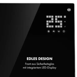 Bornholm Smart Konvektions-Heizgerät | 2000 W | SmartHeat Design: WiFi-Verbindung | LED-Display | 24-h-Timer | 2 Heizstufen: 1000 / 2000 W | IP24: Spritzwassergeschützt | Fernbedienung | Standgerät -Haushaltsgeräte Store 10034391 de 0006 logo