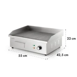 Grillmeile 3000R Elektrogrill 3000W Platte 54,5x35cm Geriffelt -Haushaltsgeräte Store 10034449 yy 0009 logo Klarstein Grillmeile 3000R Pro Grill geriffelt