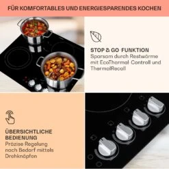 EasyCook Keramikkochfeld 6100W Drehregler Schwarz -Haushaltsgeräte Store 10034604 de 0004 usp