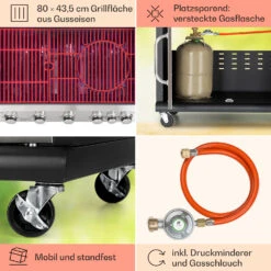 Tomahawk Gasgrill 5x3,6 KW + 2,7 KW Brenner 80x43,5 Cm Grill Edelstahl -Haushaltsgeräte Store 10034712 de 0005 usp