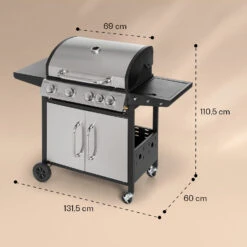 Valkyrie Gasgrill 4x3,5 KW + 3,15 KW Brenner 74x44 Cm Grill Edelstahl 17 Valkyrie Gasgrill 4x3,5 KW + 3,15 KW Brenner 74x44 Cm Grill Edelstahl -Haushaltsgeräte Store 10034715 yy 0008 dimensions