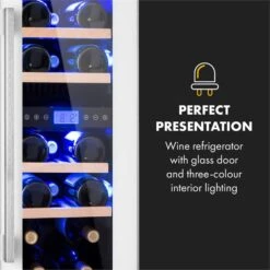 Vinovilla 17 Built-In Duo Zweizonen-Weinkühlschrank 53l 17 Fl. 3-Farben Glastür 19 Vinovilla 17 Built-In Duo Zweizonen-Weinkühlschrank 53l 17 Fl. 3-Farben Glastür -Haushaltsgeräte Store 10034725 yy 0008 logo Klarstein Vinovilla 17 2 Zonen Weinkuehlschrank weiss