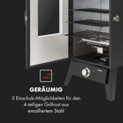 Pasadena Gas-Räuchergrill 2,5 KW Heizleistung 180 °C / 350 °F Max. 16 Pasadena Gas-Räuchergrill 2,5 KW Heizleistung 180 °C / 350 °F Max. -Haushaltsgeräte Store 10034818 de 0005 logo