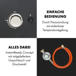 Pasadena Gas-Räuchergrill 2,5 KW Heizleistung 180 °C / 350 °F Max. 19 Pasadena Gas-Räuchergrill 2,5 KW Heizleistung 180 °C / 350 °F Max. -Haushaltsgeräte Store 10034818 de 0008 logo