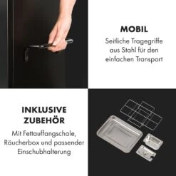 Pasadena Gas-Räuchergrill 2,5 KW Heizleistung 180 °C / 350 °F Max. 20 Pasadena Gas-Räuchergrill 2,5 KW Heizleistung 180 °C / 350 °F Max. -Haushaltsgeräte Store 10034818 de 0009 logo