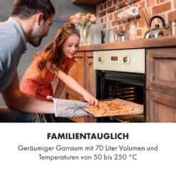 Elizabeth Einbaubackofen Retro 2200W 70L 50 - 250 °C Timer Display -Haushaltsgeräte Store 10034881 de 0003 logo