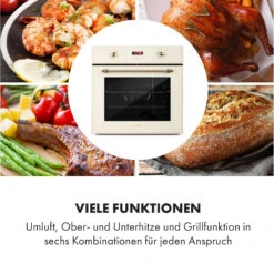 Elizabeth Einbaubackofen Retro 2200W 70L 50 - 250 °C Timer Display -Haushaltsgeräte Store 10034881 de 0004 logo