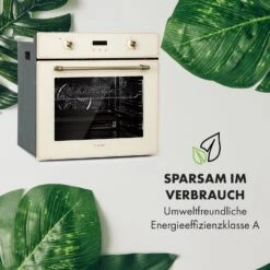 Elizabeth Einbaubackofen Retro 2200W 70L 50 - 250 °C Timer Display -Haushaltsgeräte Store 10034881 de 0007 logo