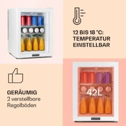 Brooklyn 42 Mini-Kühlschrank Glastür LED Ablage 13 Brooklyn 42 Mini-Kühlschrank Glastür LED Ablage -Haushaltsgeräte Store 10035227 de 0004 usp