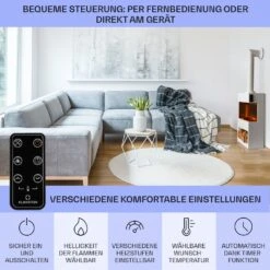 Zermatt Elektrischer Kamin 900/1800W Thermostat Flammenillusion 14 Zermatt Elektrischer Kamin 900/1800W Thermostat Flammenillusion -Haushaltsgeräte Store 10035264 de 0006 usp